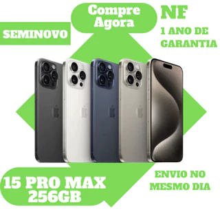 [USADO] Smartphone iPhone 15 PRO / PRO MAX 256GB 5G Original com NF - 1 Ano de Garantia