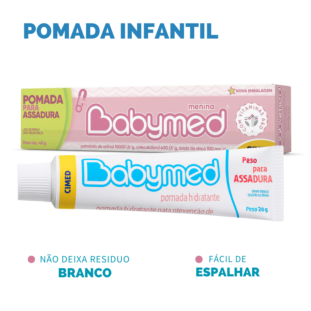 Pomada Infantil Para Prevenção De Assaduras Babymed Cremosa e ...