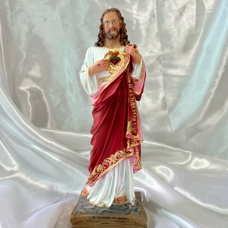 Sagrado Coração de Jesus em Resina Nacional 30cm