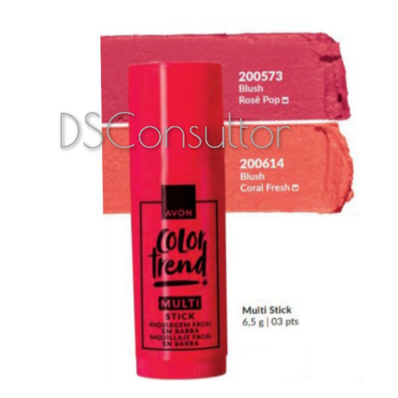 Blush Avon Bastão Color Trend 6,5g Multi Stick Blush. | Shopee Brasil