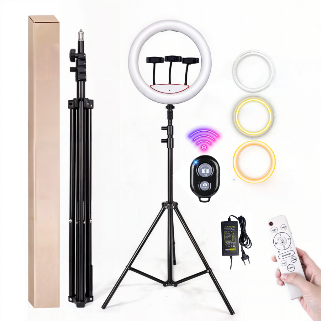 Ring Light Com Tripé Ringlinght Grande 14 Polegadas Luz Led | Shopee Brasil