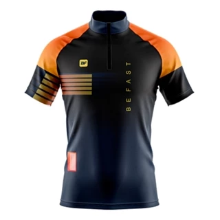 Camisa Camiseta Masculina Ciclismo Manga Curta Roupa Pedalar Bike Estampa MTB Be Fast Zíper Parcial