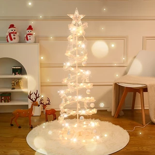 Árvore de Natal com luzes e enfeitesÁrvore de Natal dobrável iluminada por LED1,8M Papai N10