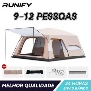 Barraca Camping Acampamento 9-12 Pessoas Grande Família Lux barraca impermeável em Oferta na Shopee