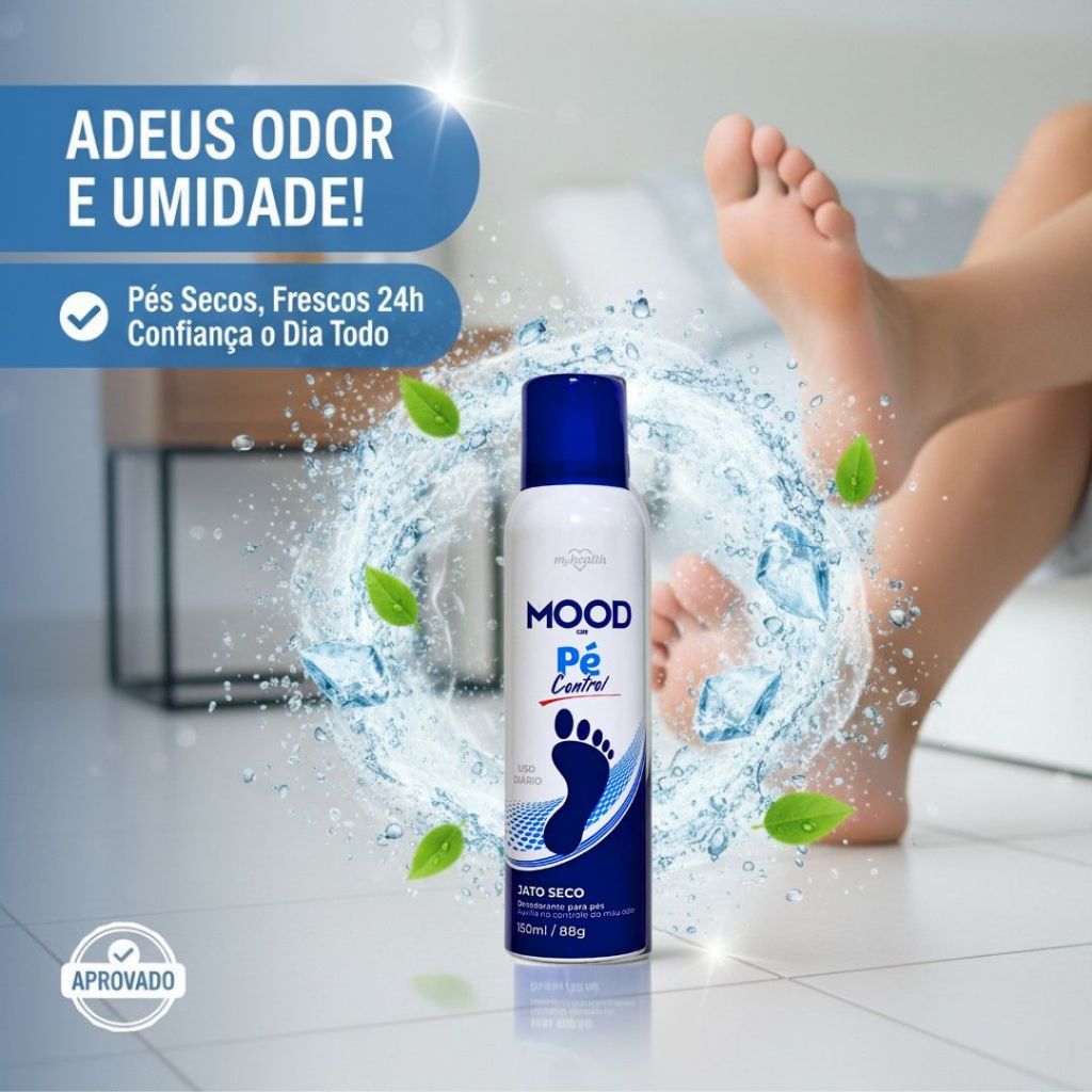 Desodorante Para Pés Mood Pé Control 150ml – Antiodor, Jato Seco, Uso ...