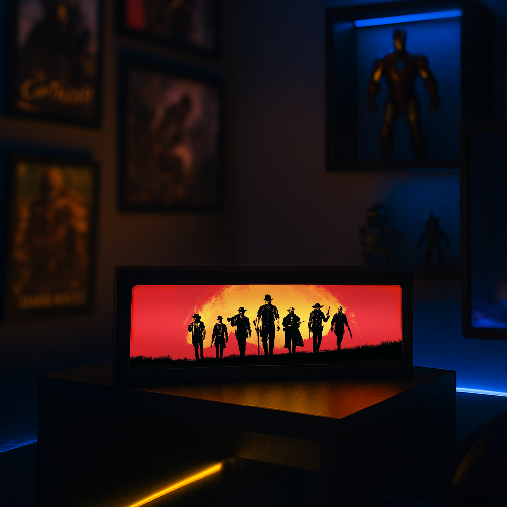 Luminária Gamer Exclusiva do Jogo Red Dead Redemption Led Bivolt Presente Geek