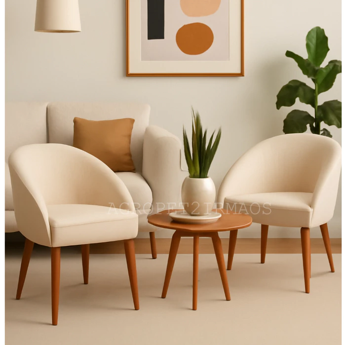 Kit 2 Cadeira Lua Decorativa Poltrona Lua em Veludo