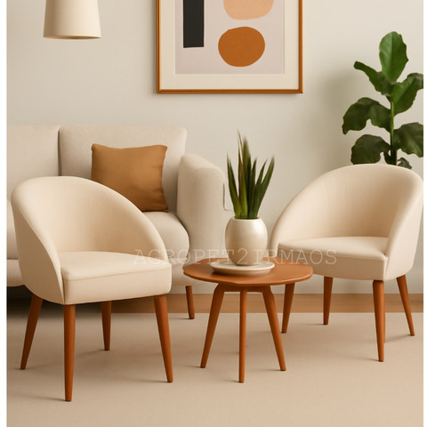 kIT 2 Cadeira Lua Decorativa Poltrona Lua Sala de Estar Salão Quarto Estética Decoração Recepção — foto 1 — Achou Levou Brasil