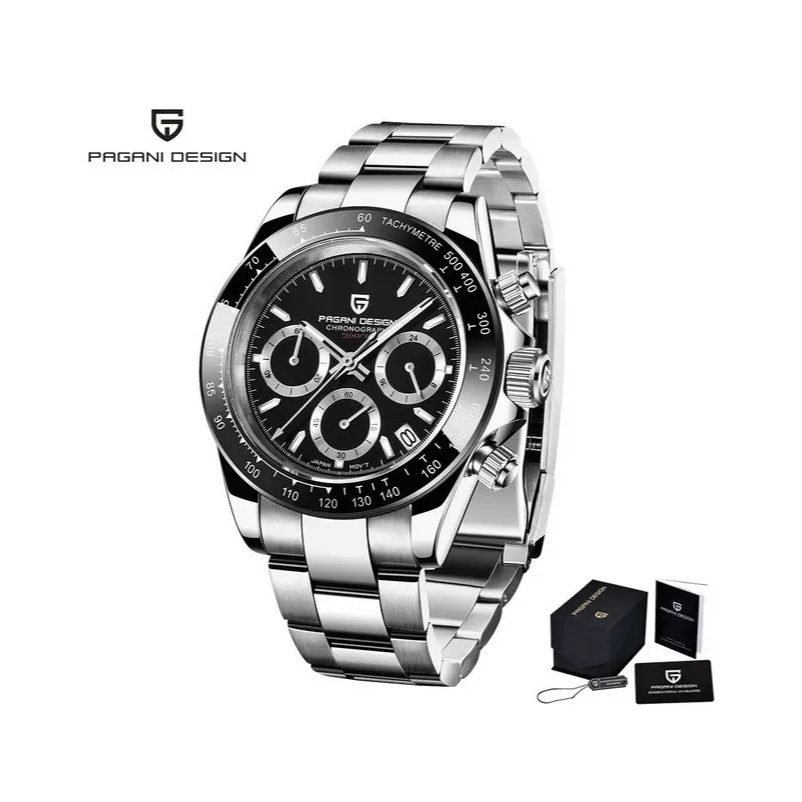 Relógio de Aço Inoxidável Pagani Design Daytona Homage Pd1644