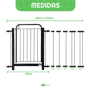 Portão Grade para Cachorro Pet Bebê porta de 68cm a 108cm em Oferta na Shopee