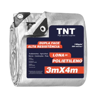 Lona 3x4 EXTRA FORTE 300 Micras Ihós Reforcado Dupla Face TNT em Oferta na Shopee