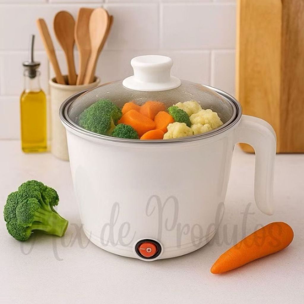 Panela Elétrica Multifuncional 2 em 1 Cozimento Rápido para Arroz Ovos Legumes e Caldos Yonsa