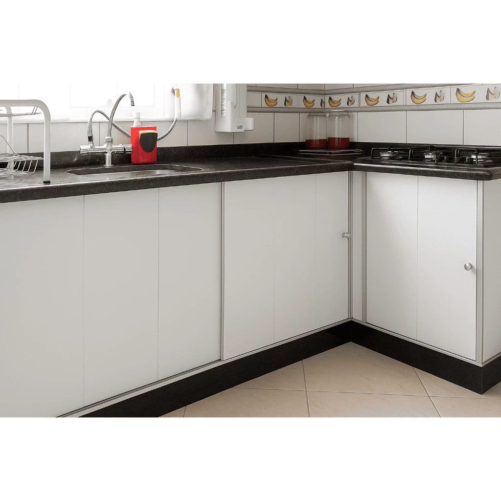 Forro Pvc Liso Junta Seca Branco 20cm larguraX8mm espessura - Réguas com 100cm cada