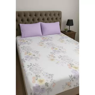 Lençol 400 fios e fronhas com estampa e toque aveludado em Oferta na Shopee