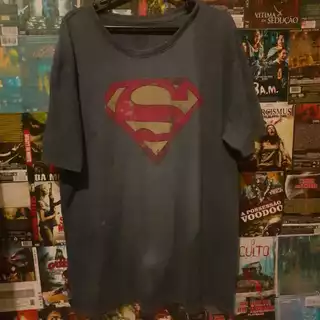 Camiseta masculina DC Comics SuperMan BlueSteel tamanho GG