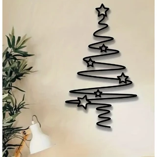 Árvore de Natal Para Parede em Mdf 1Mx55cm,Decoração Natal-Para Casa, Escritórios, Enfeite Natalino