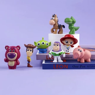 Toy Story Buzz Woody Colecionável Kit 8 Miniaturas Bonecos Cartoon Anime Criança Decoração