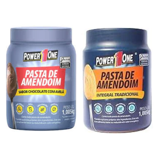 Pasta de amendoim Power one Kit 2 unidades
