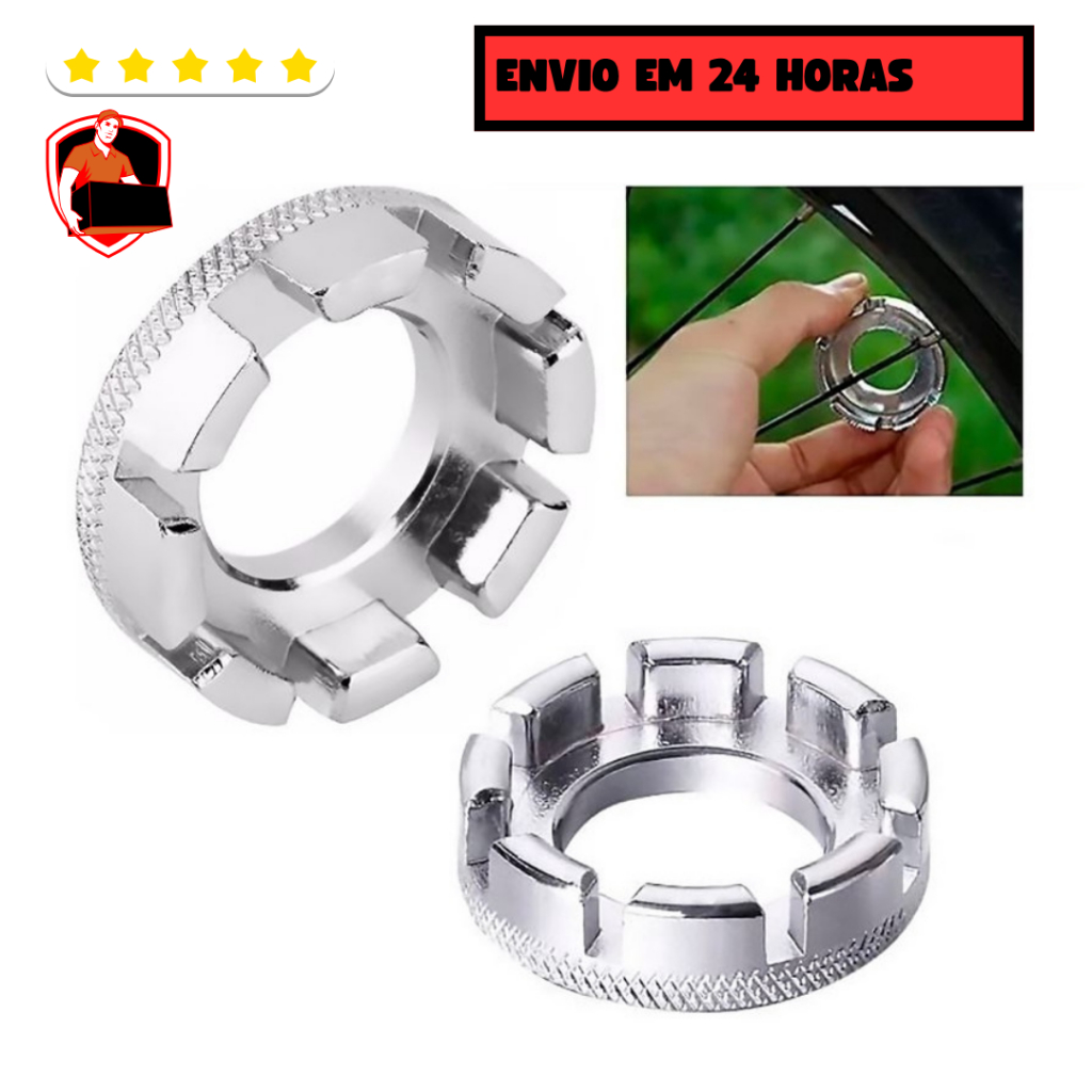 Chave de Raio Bicicleta Com 8 Medidas Aço Bike Ferramenta Extrator ...