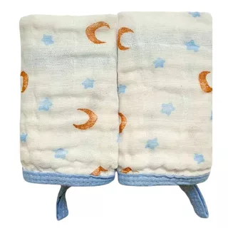 kit 4 Toalha Fralda Boca Babete Bebe Soft estampas sortida 100% Algodão com Prendedor de Chupeta em Oferta na Shopee