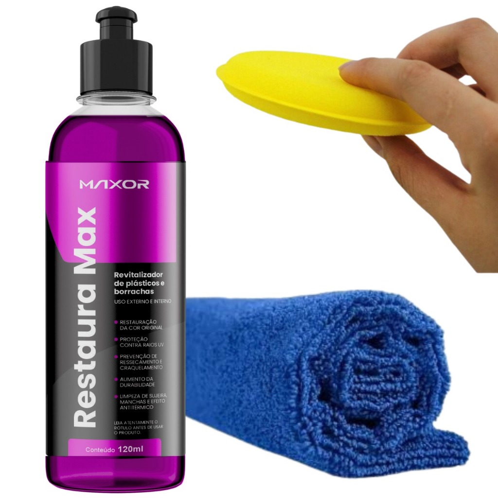 Restaura Max 120ml – Restaura Aparência Original de Plásticos e Vinil ...
