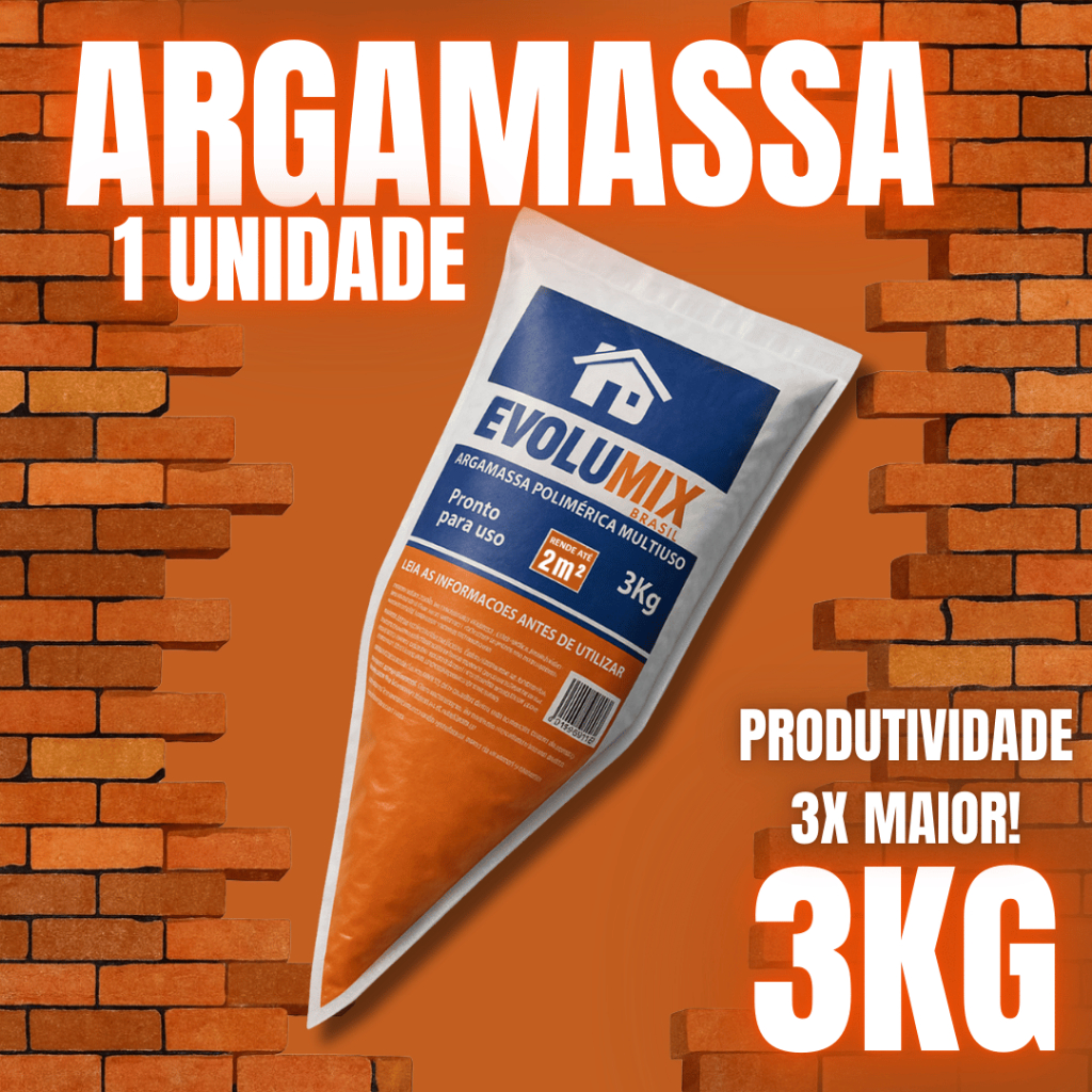 Argamassa Polimérica Bisnaga 3kg Massa Pronta P Construção Assentar ...