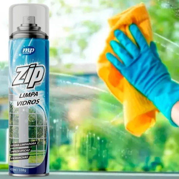 Limpa Vidros Espuma Spray Zip Clean 400ml | Shopee Brasil