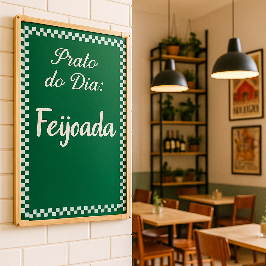 Quadro Cardápio Decorativo Lousa Menu Reutilizável para Prat