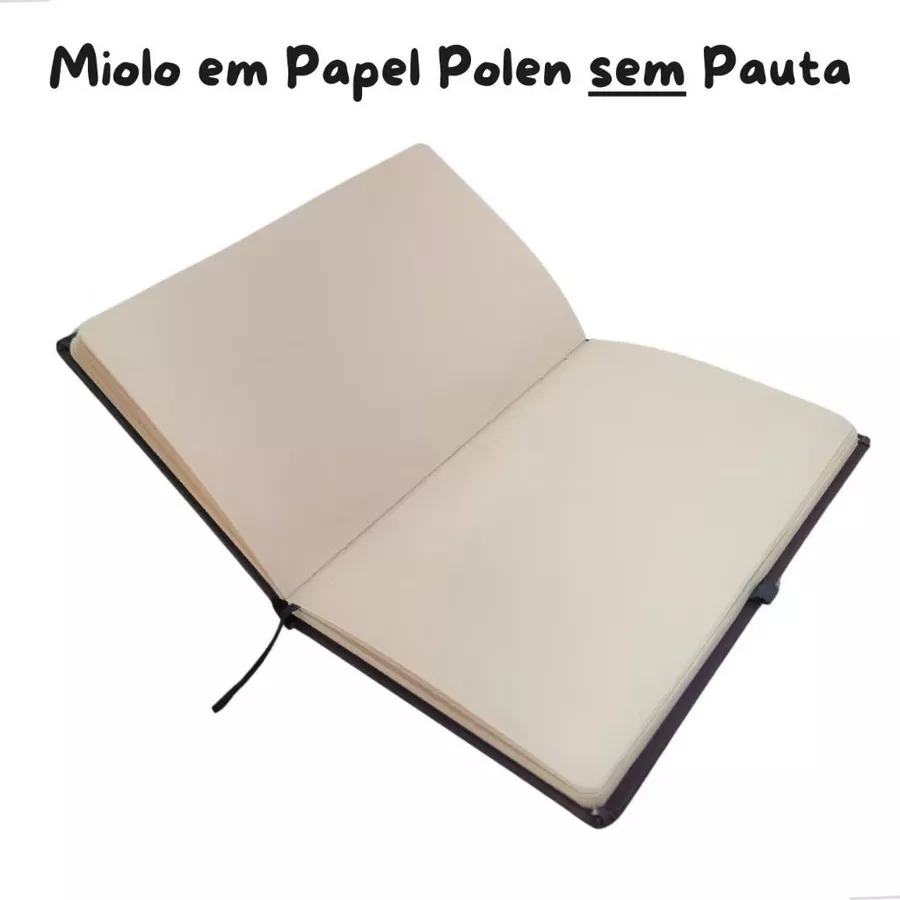 Caderno Pequeno ou Grande 21x14cm Tipo Moleskine Sketchbook Sem Pauta Caderneta — foto 2