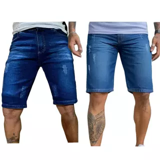 Kit 2 bermudas - Bermuda Jeans Masculina