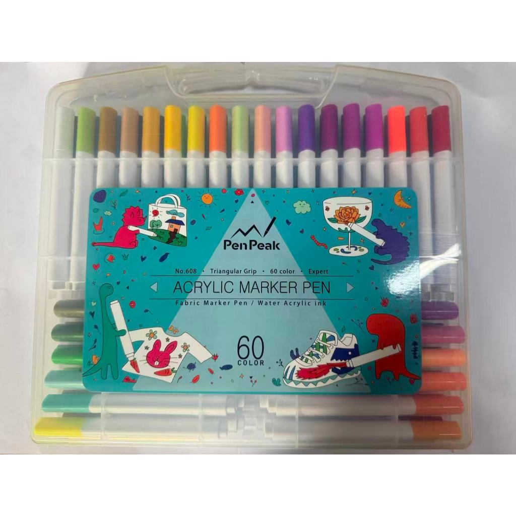 Canetinha Caneta 60 Cores Marcador Tinta Acrilica Permanente A Prova de ...