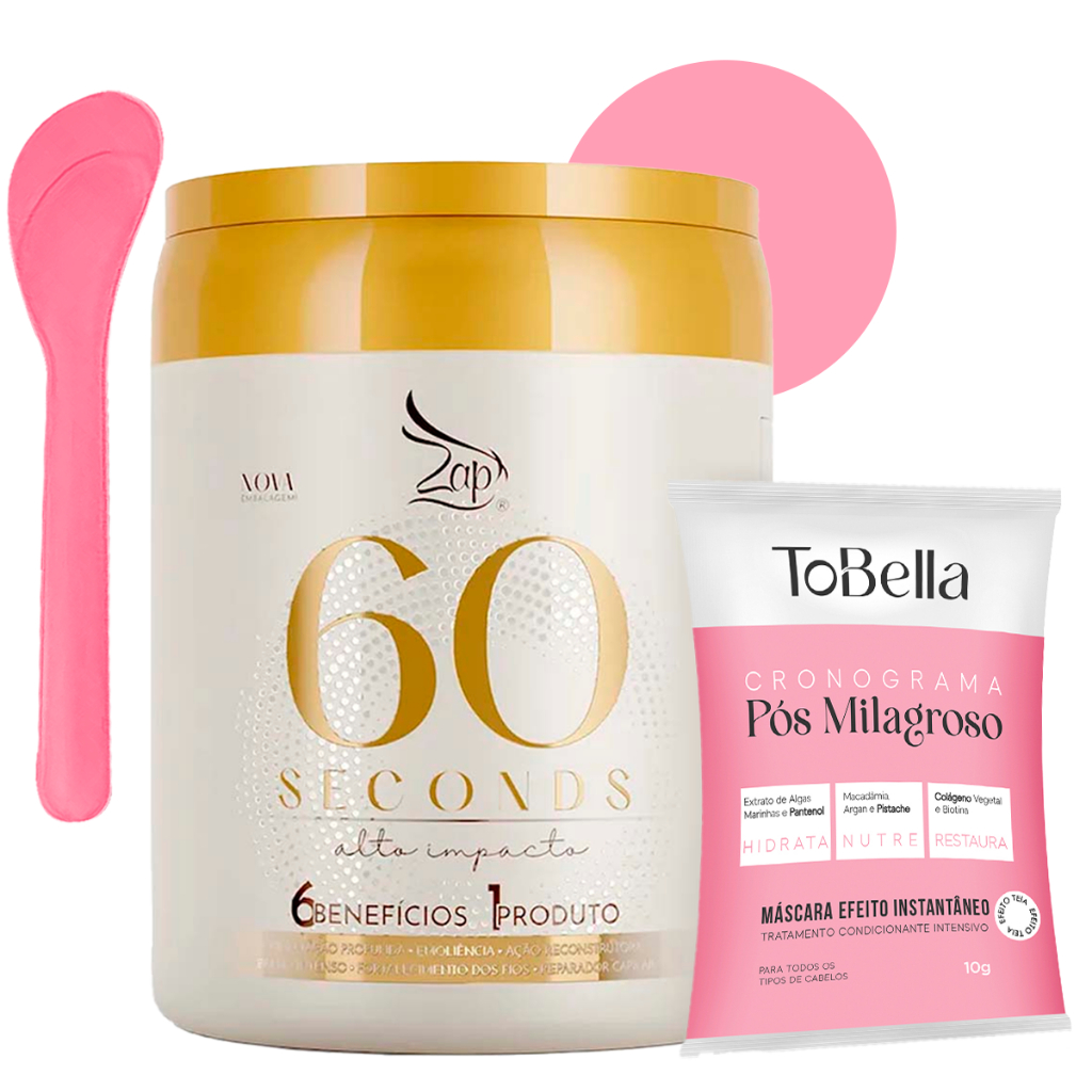 Zap Máscara Hidratação 60 Seconds Alto Impacto 950g 400g - 60