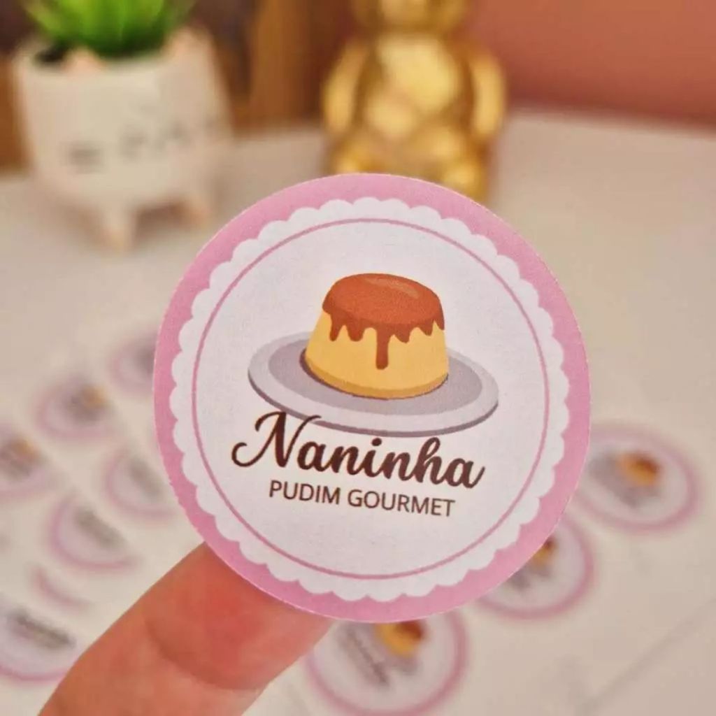 Adesivos Redondos personalizados para confeitaria com sua logo | Shopee ...