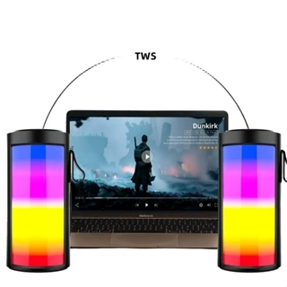 Caixa de som Portátil Bluetooth RGB 10W TWS 5.0 BT/USB/TF/FM/TWS/RGB IPX4 P/Festa ao Ar Livre e Casa em Oferta na Shopee
