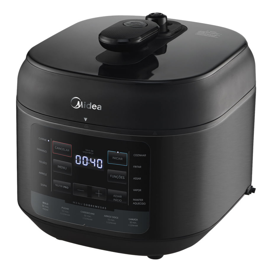 Panela De Pressão Elétrica 5L Midea Nutripro Digital Preto