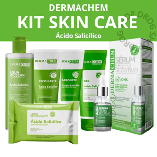 KIT SKIN CARE ÁCIDO SALICÍLICO ANTI-ACNE ANTI-OLEOSIDADE DERMACHEM