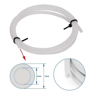Tubo Ptfe 1.75mm 1m - Impressora 3d Branco Filamento 1,75mm