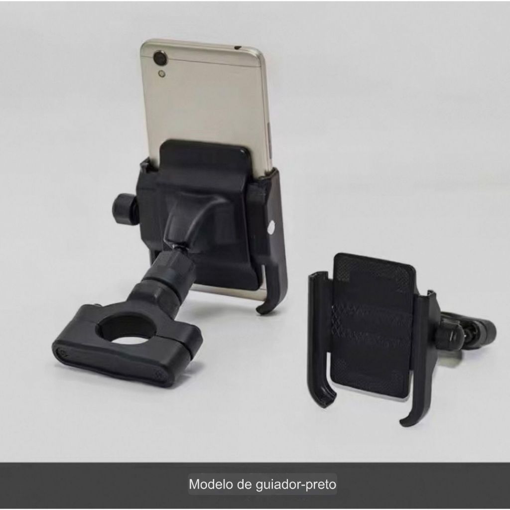 Suporte Anti-furto de Metal com Carregador para Celular: Proteja seu Telefone na Moto!