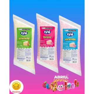 Recheio Forneavel Fini 1,01Kg Para Bolos E Tortas Lançamento Sabor Dentatura Beijo E Banana Fini