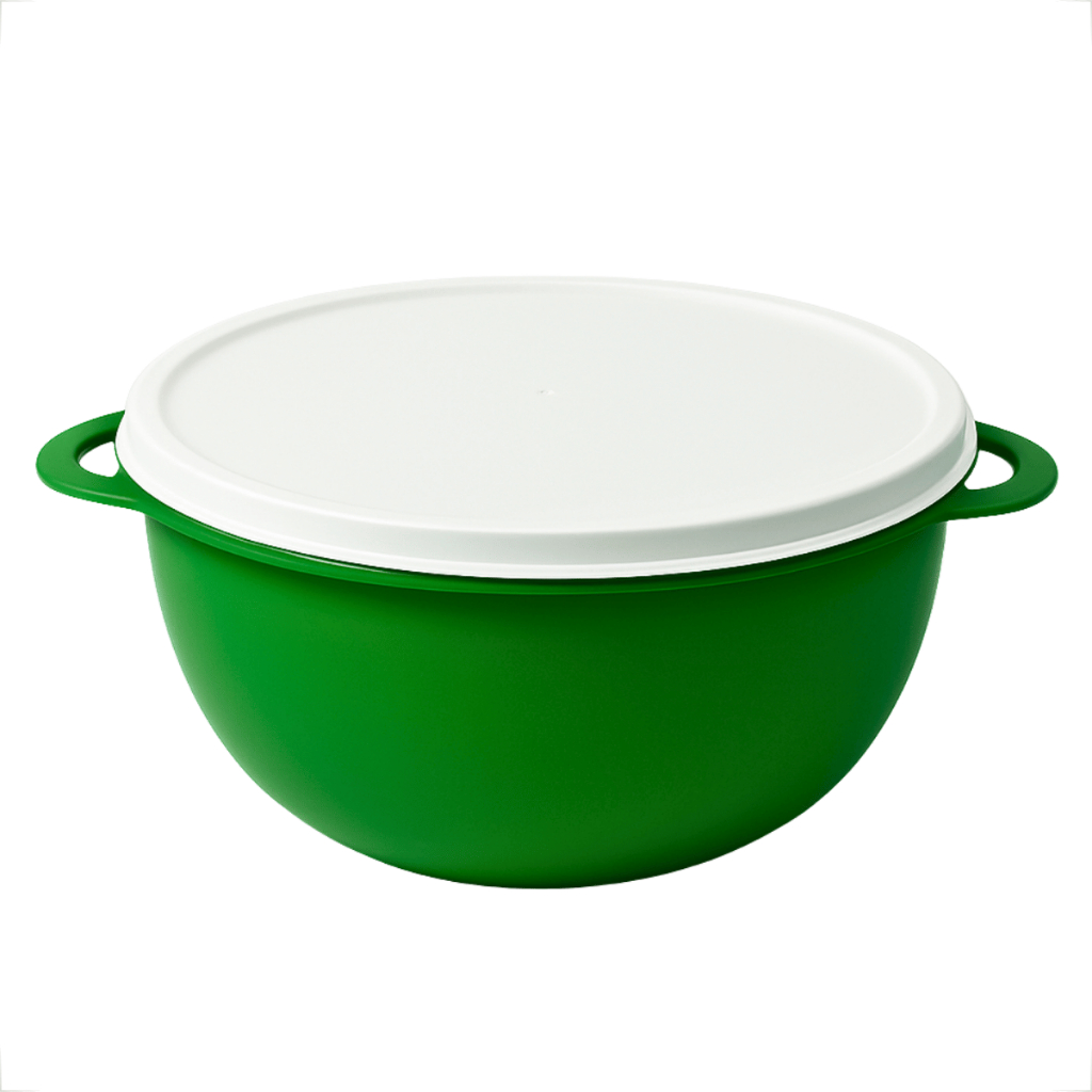 Bowl Kit Potes Plástico Colorido Tampa Branca 1L Cozinha Marmita