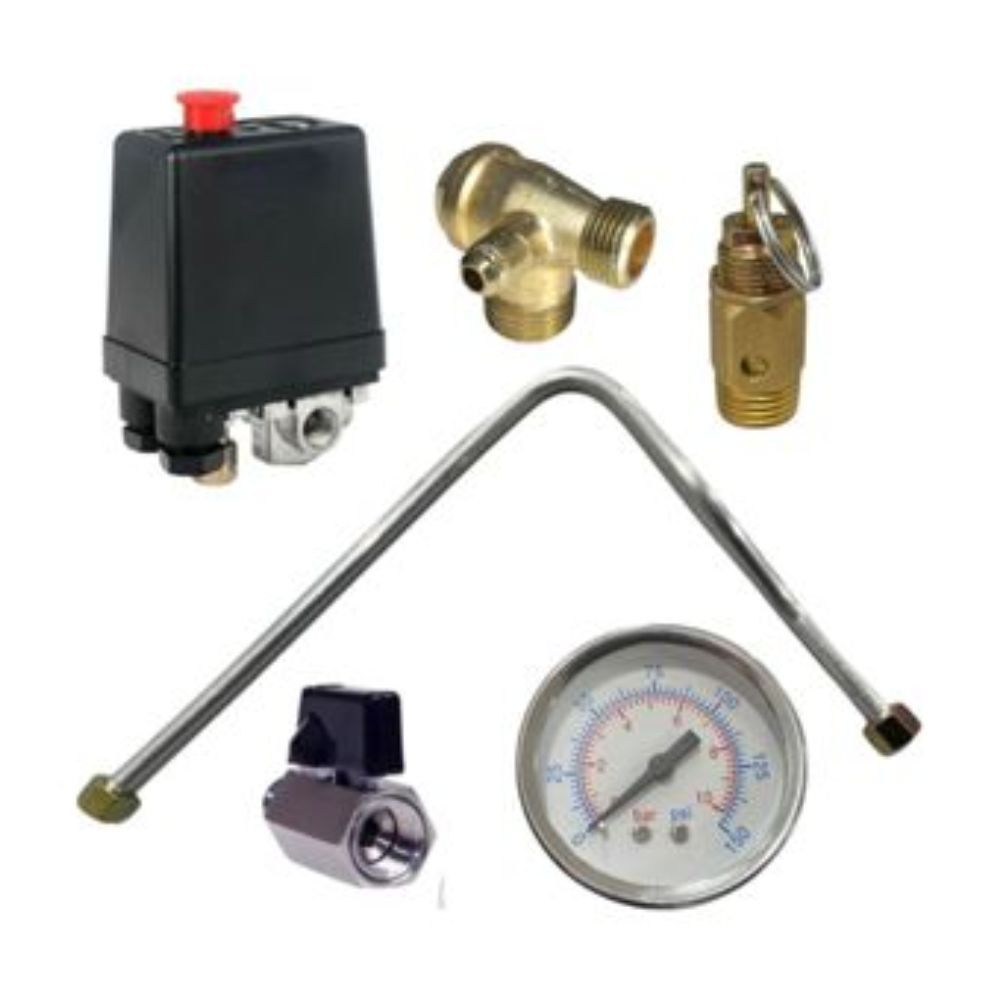 Kit Instalação Compressor Motocompressor Pressostato 80/120 1 Via Botão ...