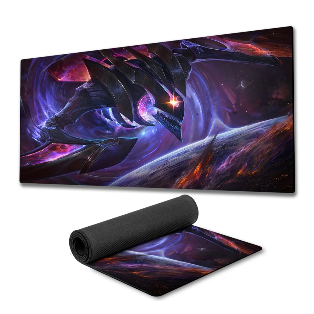 Mouse Pad Khazix LOL fundo de borracha 90x40cm 80x30cm 900x400