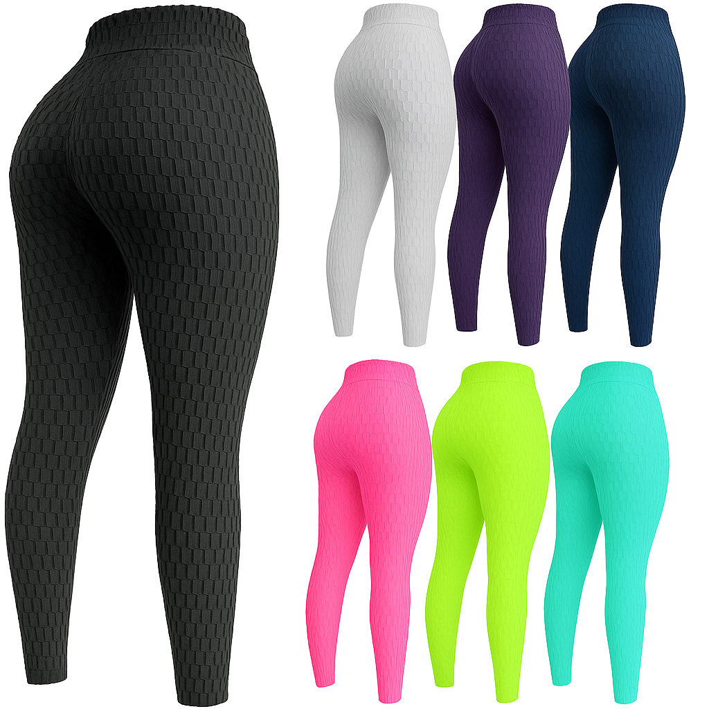 Legging Bolha Suplex Cós Alto Empina Bumbum Fitness Academia legue
