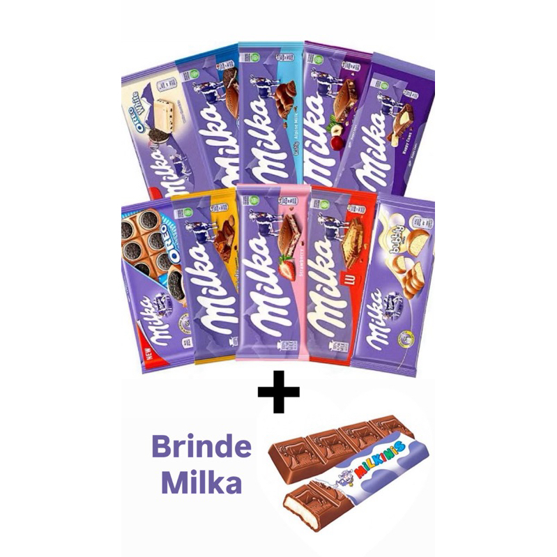 Milka barra de chocolate importado Diversos Sabores