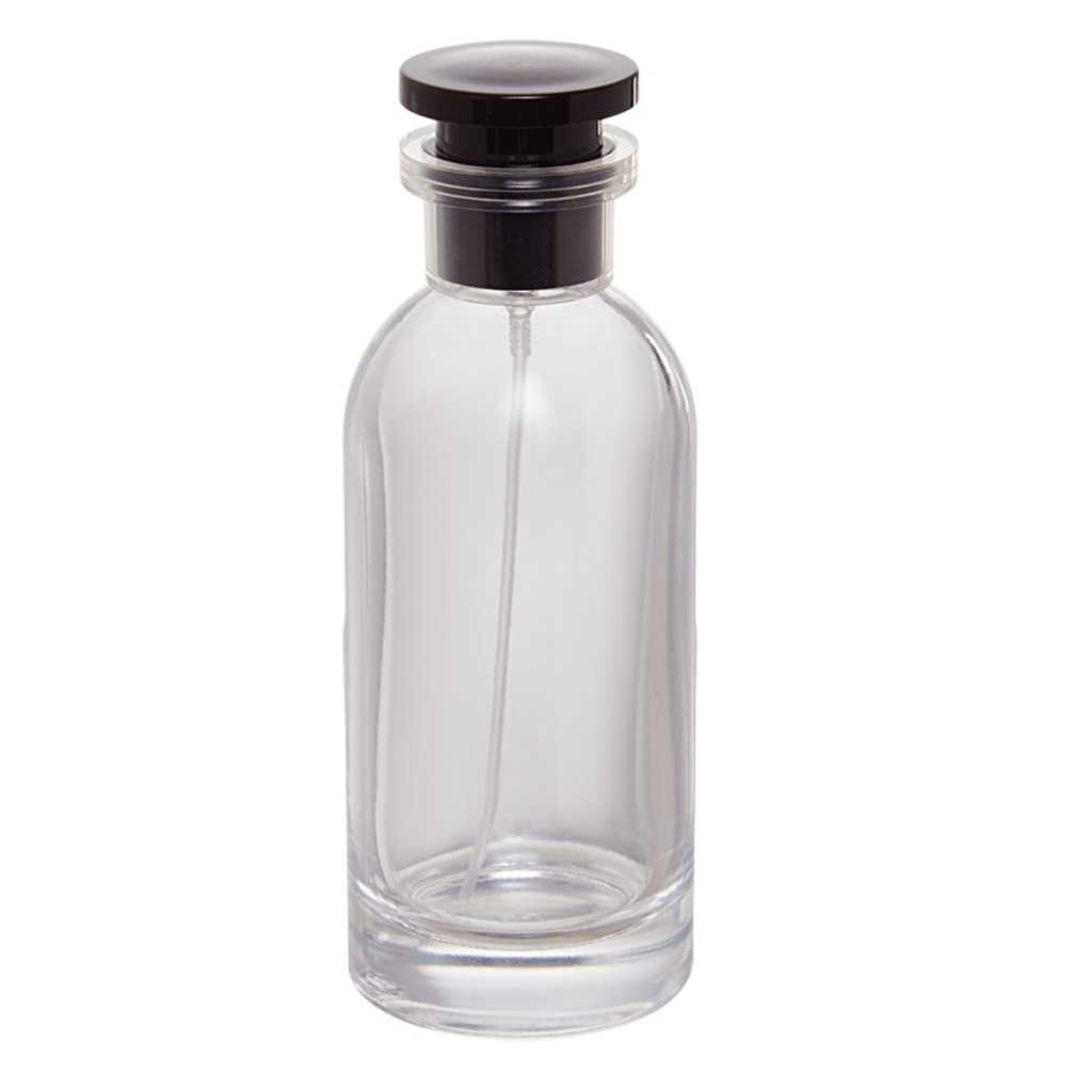 Frasco Perfume Louis 100ml Válvula Tampa Luxo Preto Rosca 15/400