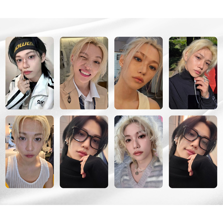 KPOP STRAY KIDS - Kit FANMADE photocards selca - BangChan, Lee