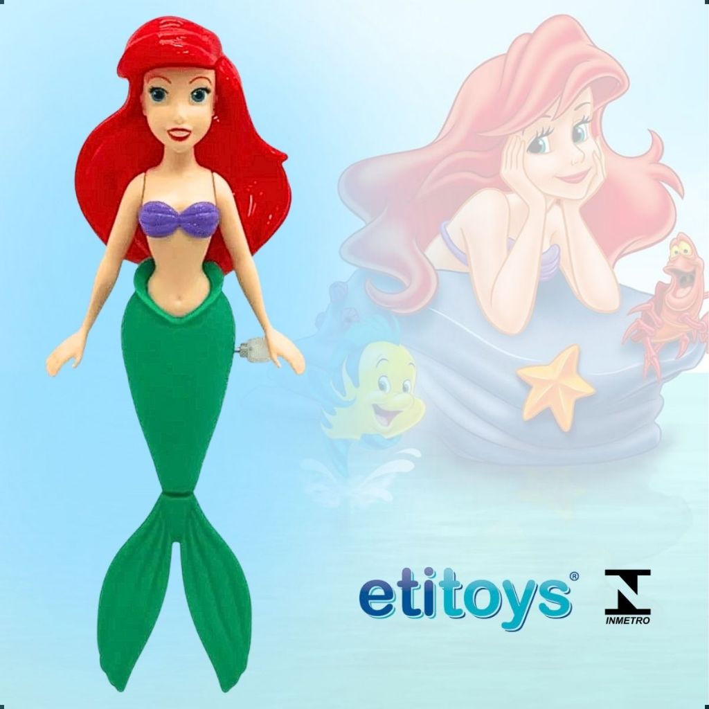 Princesa Da Disney Ariel Sereia Boneca P/ Piscina Calda Encantadora ...