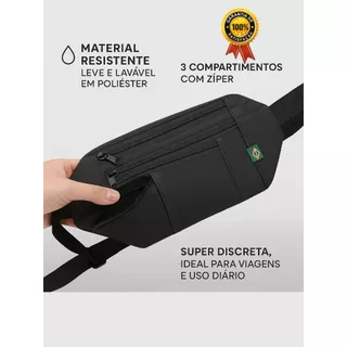 Porta Dólar Anti Furto | Doleira Campeã – Bolsa Discreta Compacta Pochete de Cintura