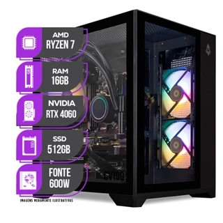 PC Gamer Mancer, AMD RYZEN 7 5700X, RTX 4060 TI 8GB, 16GB DDR4, SSD M.2 512GB, 600W 80 Plus em Oferta na Shopee