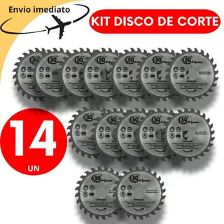 Kit 14 Unidades Disco de Corte p/ Madeira Serra Maquita Esmerilhadeira em Oferta na Shopee
